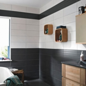 Castorama Colours Carrelage mural anthracite Ema 20 x 50 cm