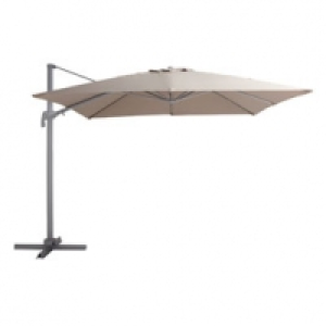 Castorama Blooma Parasol Nouméa déporté en alu 300 x 300 cm taupe
