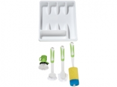 Bac &agrave; couverts avec 4 brosses