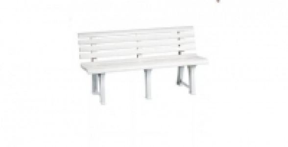 Banc à lattes Isotta blanc