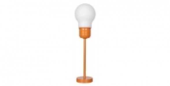 Lampe forme ampoule verre opale COREP Astro orange