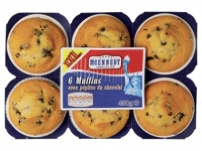 6 muffins aux pépites de chocolat1