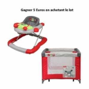 Auchan Pack Avantage Bambisol PACK AVANTAGE BAMBISOL Pack lit parc + trotteur Adam le faon