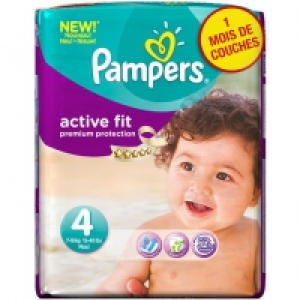 PAMPERS Active Fit Couches Pack Economique X168 Taille 4 (7-18 kg)