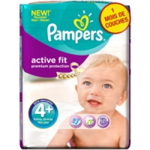 PAMPERS Active Fit Couches Pack Economique X140 Taille 4+ (9-20 kg)