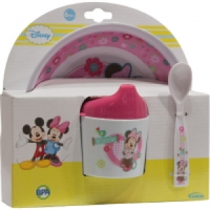 MINNIE Coffret repas mélaminé MINNIE