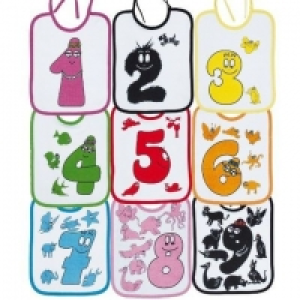 Babycalin Lot 7 bavoirs naissance Barbapapa + 2 gratuits