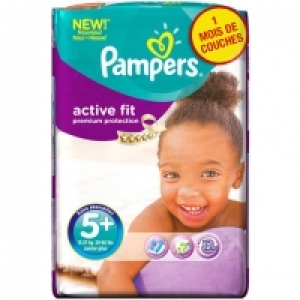PAMPERS Active Fit Couches Pack Economique X124 Taille 5+ (13-27 kg)