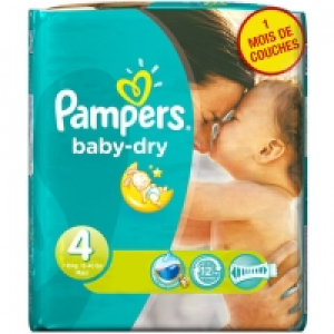 PAMPERS Baby Dry Couches Pack Economique X174 Taille 4 (7-18 kg)