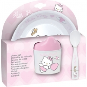 HELLO KITTY Coffret repas m&eacute;lamin&eacute; HELLO KITTY