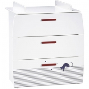 Commode 2 portes + table &agrave; langer amovible MALICE