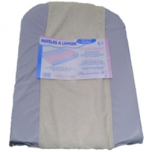 Matelas &agrave; langer avec protection &eacute;ponge gris