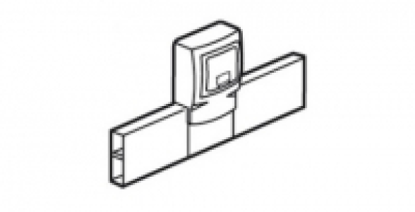 Cadre prise RJ45 saillie pour moulure LEGRAND paisseur 12,5 mm