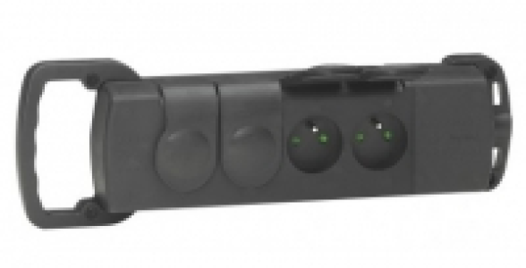 Rallonge multiprises caoutchouc 4 prises 2P+T  volets LEGRAND 34.33&nbsp;&euro;