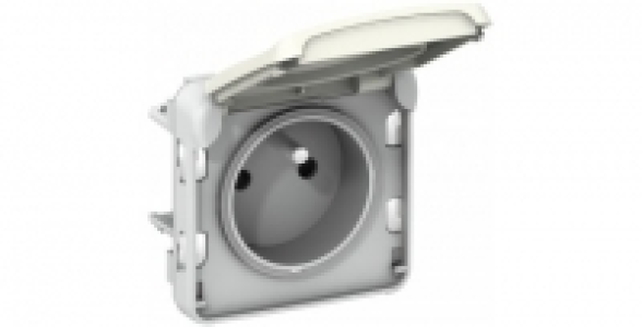 Prise 2 Ples + Terre tanche  composer blanc gamme Plexo LEGRAND