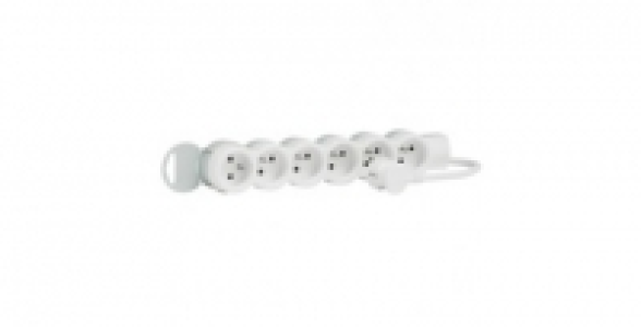 Rallonge multiprises 6 prises 2 ples+terre LEGRAND avc cordon 1,5ml