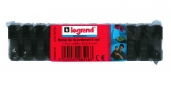 Borne de raccordement 24 bornes Hypo LEGRAND noire 6mm