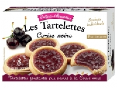 8 tartelettes rondes à la cerise noire française1