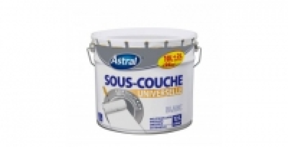 Sous-couche universelle intérieur blanc 10 L + 20 % GRATUIT ASTRAL