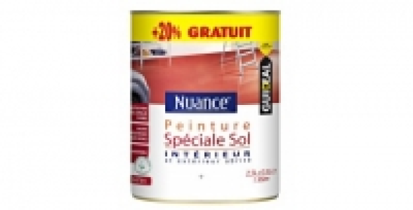 Peinture sol intérieur 2,5L+20% gratuit gris clair NUANCE