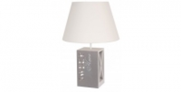 Lampe pied bois peint et perforé COREP Sweet
