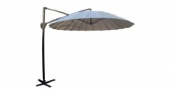 Parasol mat déporté Roman taupe 3x3m