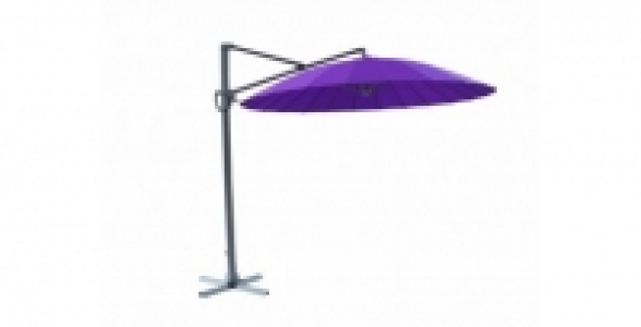 Parasol mat déporté Roman prune