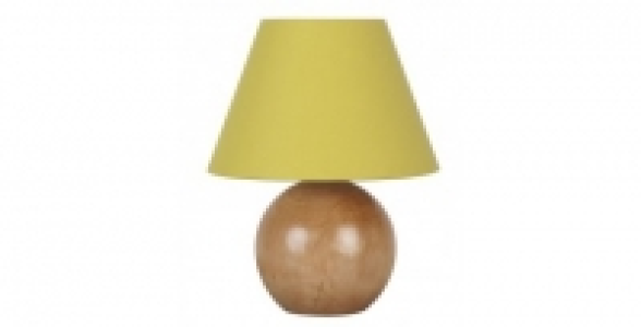Lampe boule bois naturel COREP Rondo absinthe