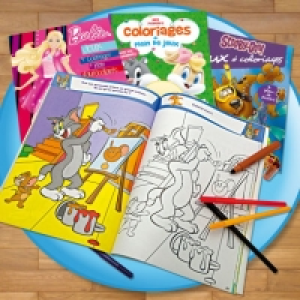 Album de jeux et coloriages avec  autocollants 1.79 €