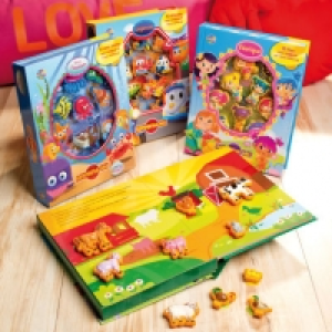 Livre cartonné avec 10 figurines à ventouses