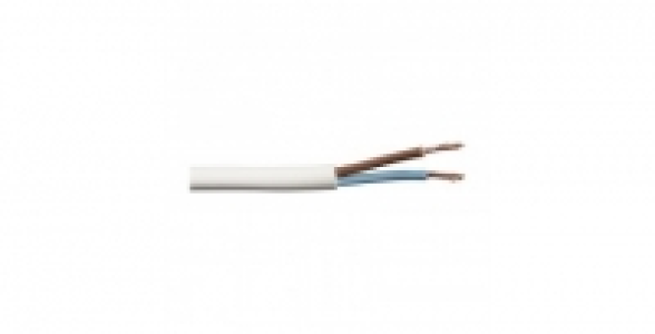Câble électrique H05VV-F blanc 2x1,5mm² 5m BRICELEC