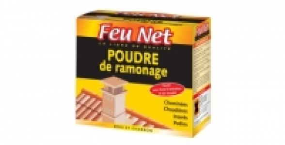 Poudre de ramonage pour cheminée et insert 4x250g FEU NET
