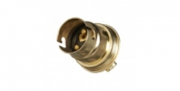 Douille à baïonnette B22, 150 W, coloris or acier laitonné 1 bague