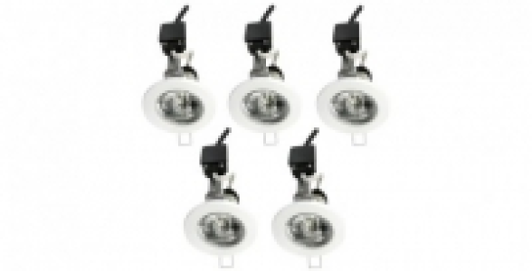 Kit 5 spots à encastrer fixes