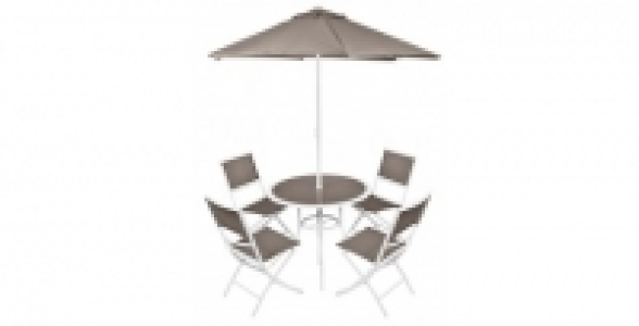 Ensemble de jardin 6 pièces taupe