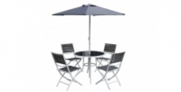 Ensemble de jardin 6 pièces gris