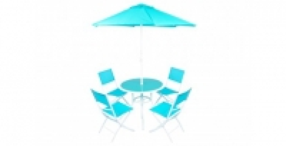 Ensemble de jardin 6 pièces turquoise