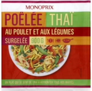 Po&ecirc;l&eacute;e Tha&iuml; au poulet et aux l&eacute;gumes, surgel&eacute;e 6.88&nbsp;&euro;