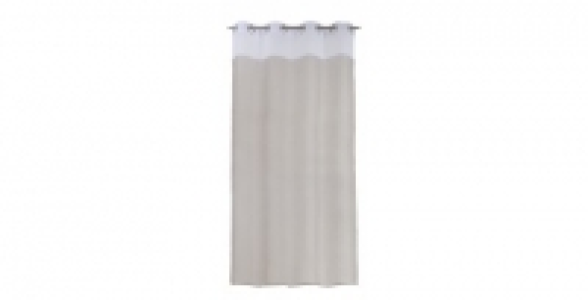 Voile à oeillets 140 x 250cm Leon Top Blanc / Corps Lin