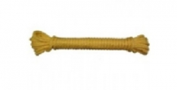 Cordage polypropylène jaune D. 6 mm L. 25 m.