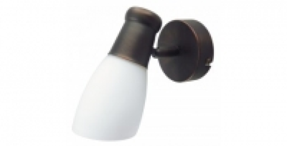 Spot économie dénergie 9 W couleur métal brun et verre PERFECTLINE