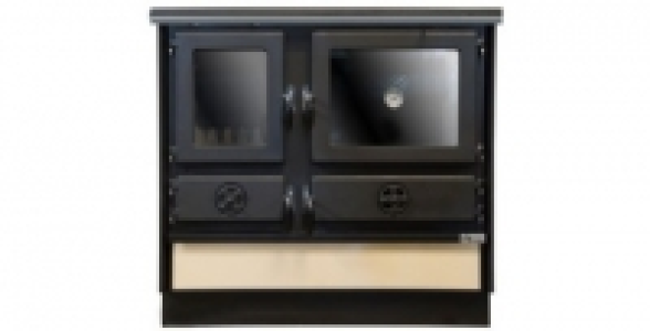 Cuisinière à bois ARTWOOD Thermo Magnum Blanc 14kw sortie à gauche