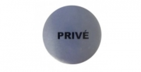 Panneau PRIVE aluminium adhésif D. 80 mm.