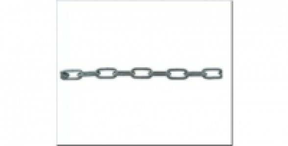 Chaîne droite soudée maillon long acier zingué D.4 mm L.3 m.