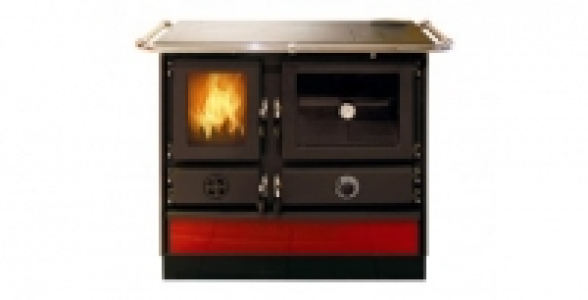 Cuisinière à bois ARTWOOD Thermo Magnum rouge 14Kw sortie à gauche