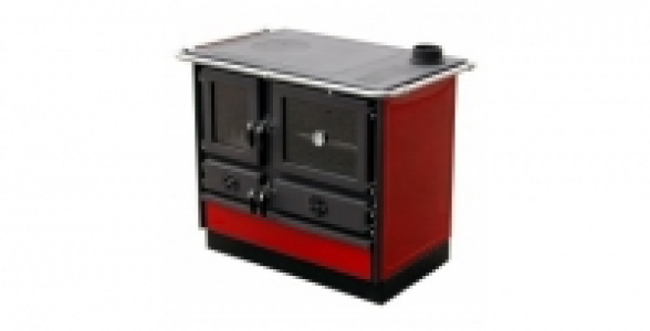 Cuisinière à bois ARTWOOD by MBS Magnum rouge 12KW sortie à gauche