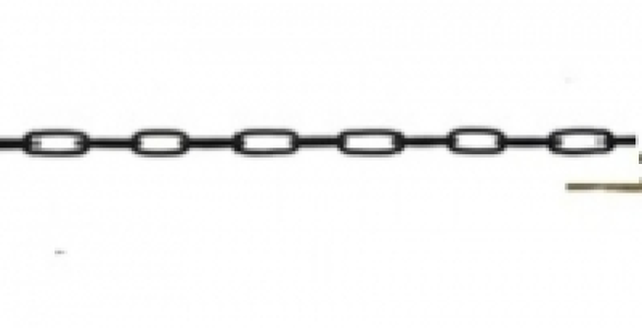 Chaîne carrée noir D.2,2 mm L. 2 m.