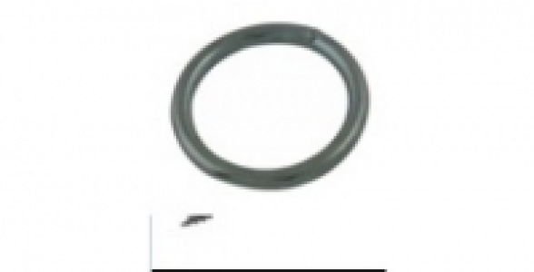 6 anneaux soudés acier zingué D. intérieur 22 mm.