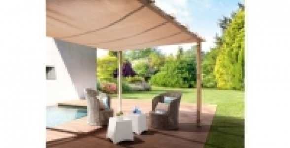 Ombrage déco tissé Havana 3 x 4 m brun foncé