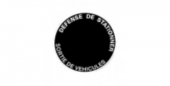 Panneau STATIONNEMENT INTERDIT SORTIE DE VOITURE D. 300 mm.